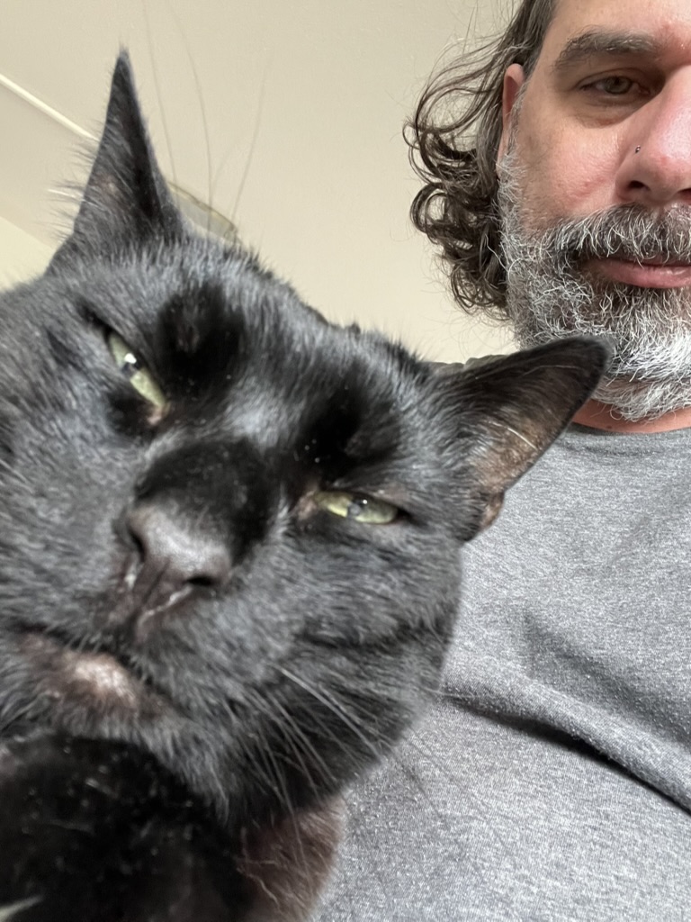 Ich und Baghira, ein schwarzer Kater